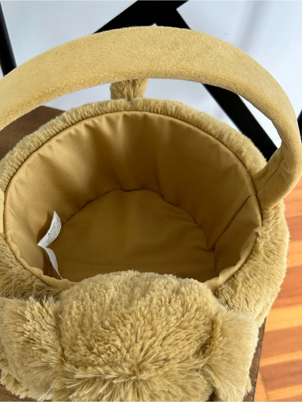 Plush Dog plushie basket bucket trick or treat or toys